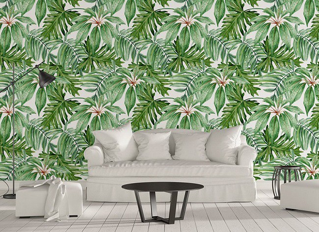 Thơ mộng và lãng mạn với thiết kế tường in hình nền thực vật - Ảnh 8.