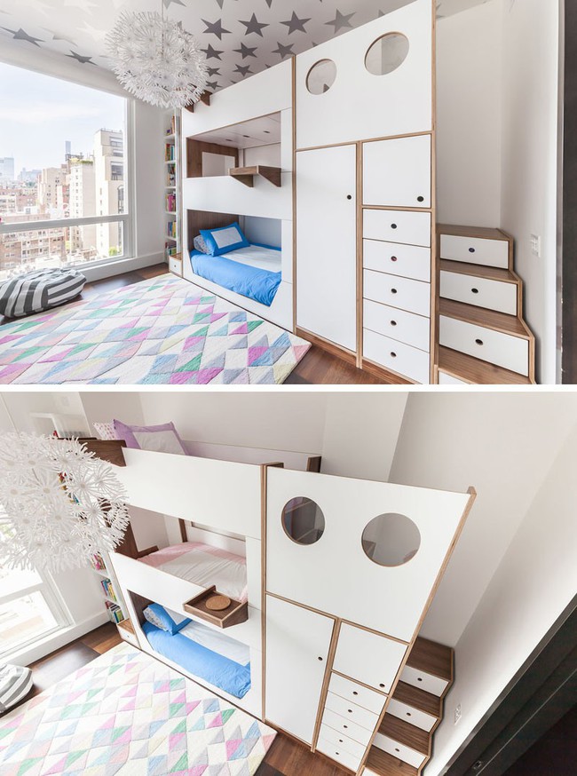 Những kiểu giường tầng khiến các bố mẹ mê mệt không thể không thiết kế tặng con - Ảnh 3.