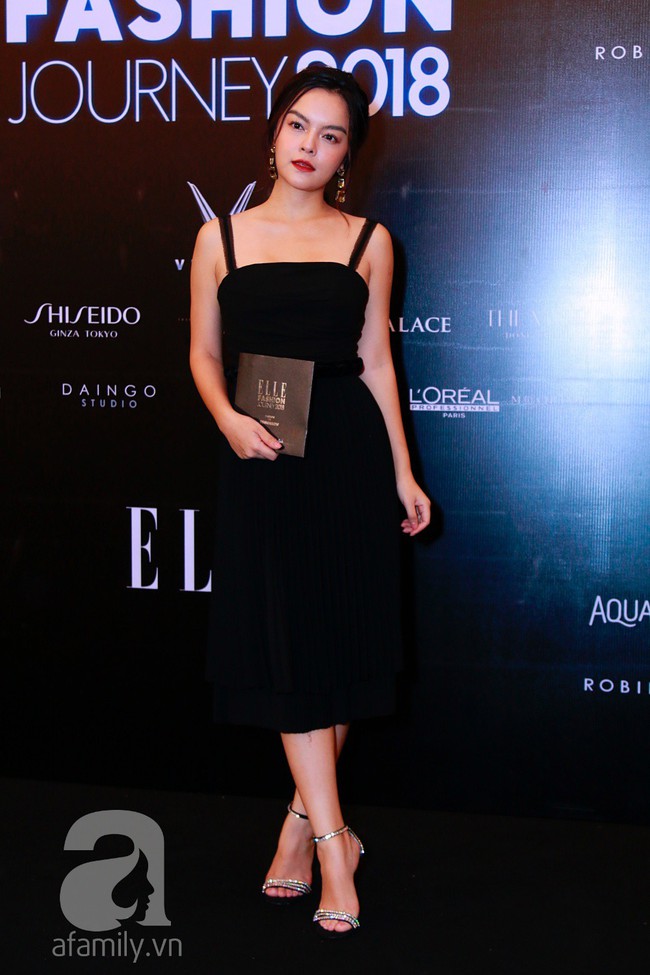 Phạm Quỳnh Anh diện váy đen đầy quyến rũ, Mỹ Tâm nam tính góc cạnh với tóc nâu môi trầm trên thảm đỏ Elle - Ảnh 2.
