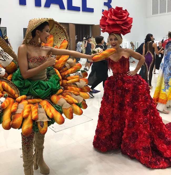 H’Hen Niê tự tin trình diễn trang phục “bánh mì” trên sân khấu Miss Universe 2018 - Ảnh 2. H’Hen Niê tự tin trình diễn trang phục “bánh mì” trên sân khấu Miss Universe 2018 - Ảnh 2.