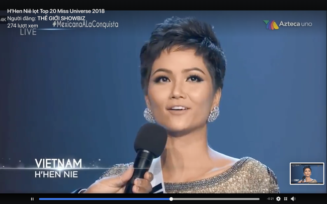 Trực tiếp: Cùng Top 15 bước vào vòng phỏng vấn ngắn với MC, HHen Niê cố gắng nói tiếng Anh dù ấp úng - Ảnh 3.