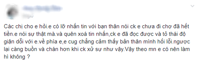 Vợ trẻ rêu rao chuyện chồng chưa đến chợ đã hết tiền bị phát hiện, nhưng cách xử lý khủng hoảng mới kinh ngạc - Ảnh 1.