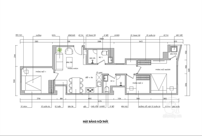 Tư vấn thiết kế cho căn hộ chung cư của gia đình nhỏ, từ 2 phòng ngủ thành 3 phòng ngủ vẫn thoải mái - Ảnh 1.