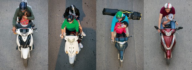Hình ảnh Người Hà Nội đi xe máy bỗng trở nên vô cùng ấn tượng với góc máy trên cao - Ảnh 1.
