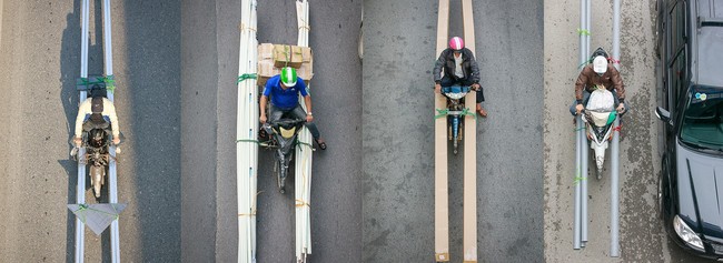 Hình ảnh Người Hà Nội đi xe máy bỗng trở nên vô cùng ấn tượng với góc máy trên cao - Ảnh 8.