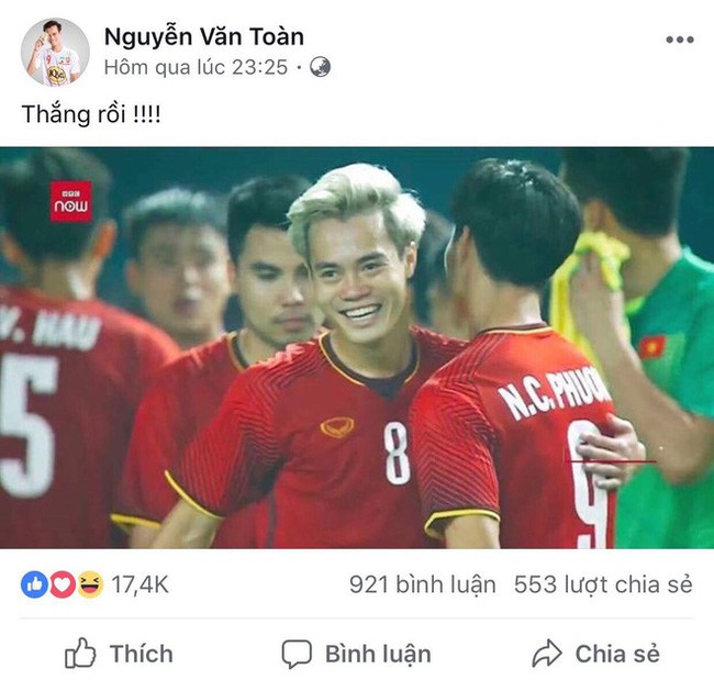 Các cầu thủ U23 Việt Nam chia sẻ gì trên mạng xã hội sau trận thắng U23 Bahrain? - Ảnh 1.
