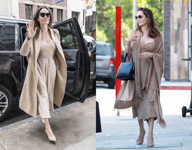 Đâu chỉ mỗi Angelina Jolie, loạt người đẹp Vbiz này cũng sáng rực cả góc phố nhờ những set đồ màu be  - Ảnh 2.