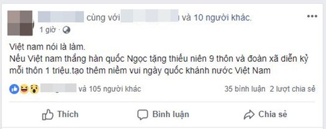 Chết cười với hàng loạt lời tuyên bố của dân mạng Việt: Nếu tuyển Olympic Việt Nam thắng Hàn Quốc, tôi sẽ... - Ảnh 9.