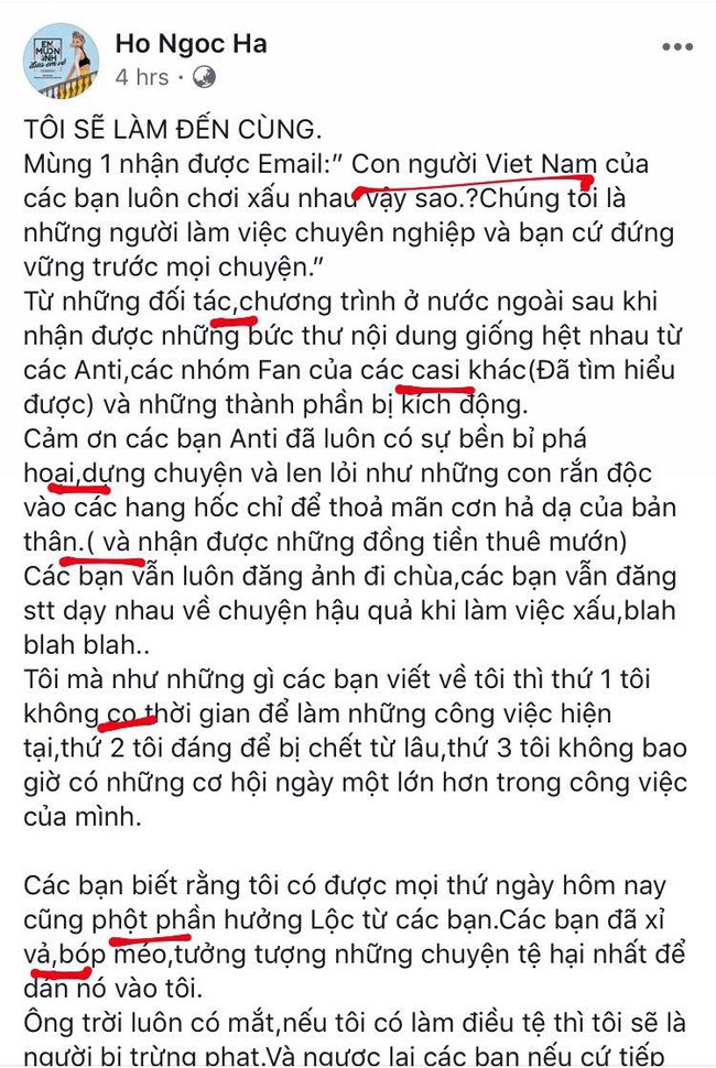 Đọc xong tâm thư Hồ Ngọc Hà gửi đến antifan, cảm thấy cần mở gấp lớp soạn thảo văn bản đúng chính tả cho cô - Ảnh 5.