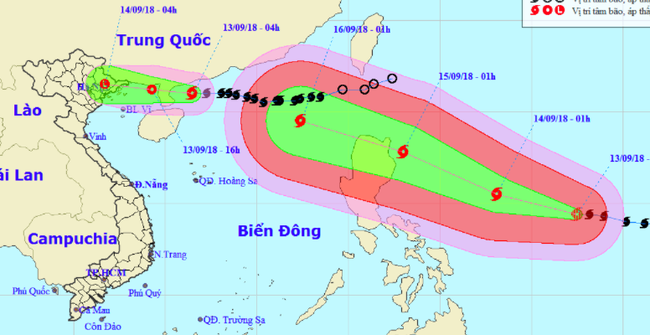 Bão số 5 gây mưa lớn ở Bắc Bộ, siêu bão Mangkhut giật trên cấp 17, tiến nhanh vào biển Đông - Ảnh 1.