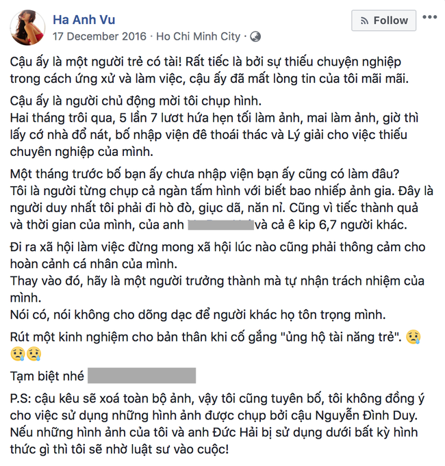 Một nhiếp ảnh gia tên tuổi bị hàng loạt người mẫu Tây tố làm việc thiếu chuyên nghiệp, gửi clip nhạy cảm để trêu đùa - Ảnh 5.