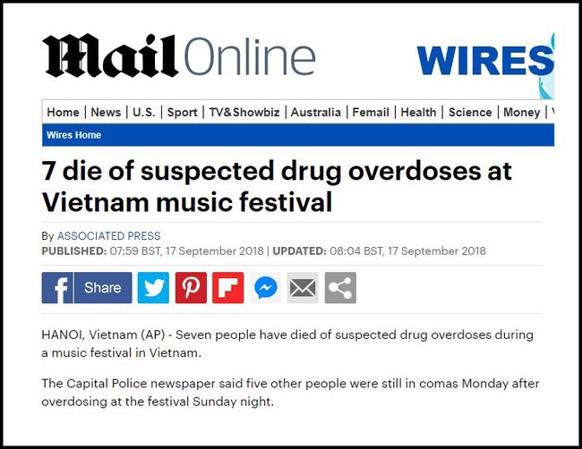 Báo nước ngoài đồng loạt đưa tin vụ 7 người chết do sốc thuốc tại lễ hội âm nhạc ở Hà Nội - Ảnh 3.