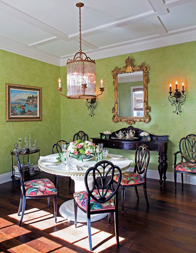Xu hướng thiết kế phòng ăn màu xanh lá cây phong cách tươi mới lại dễ chịu, hợp thời - Ảnh 10.