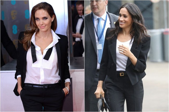 Ngỡ chẳng liên quan mà Công nương Meghan và Angelina Jolie lại có gu thời trang hợp nhau không ngờ - Ảnh 10.