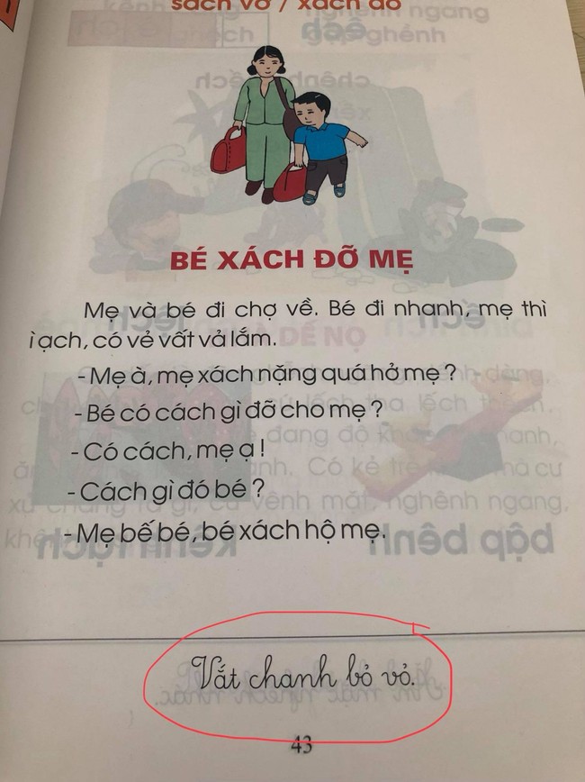 Phụ huynh lo ngại trước bộ sách Tiếng Việt lớp 1: Các thành ngữ đều nặng nề, bài đọc thì xỉa xói nhiều hơn là giáo dục - Ảnh 3.
