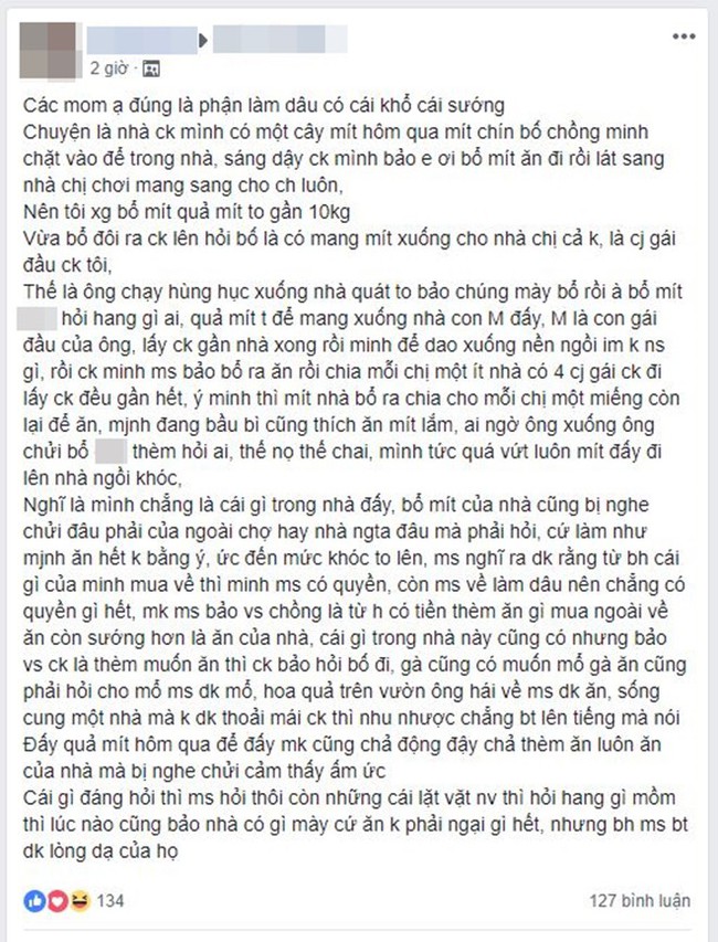 Bị bố chồng mắng chỉ vì quả mít chín, nàng dâu đang mang bầu ấm ức kể khổ khiến hội chị em tranh cãi gay gắt - Ảnh 1. Bị bố chồng mắng chỉ vì quả mít chín, nàng dâu đang mang bầu ấm ức kể khổ khiến hội chị em tranh cãi gay gắt - Ảnh 1.