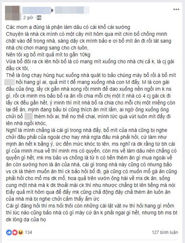 Bị bố chồng mắng chỉ vì quả mít chín, nàng dâu đang mang bầu ấm ức kể khổ khiến hội chị em tranh cãi gay gắt - Ảnh 1.