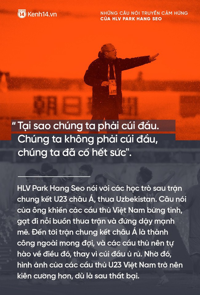 Những câu nói truyền cảm hứng của HLV Park Hang Seo cho bóng đá Việt Nam - Ảnh 7.