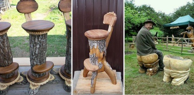 Nghệ thuật biến gốc cây và những khúc gỗ thành những chiếc ghế vô cùng độc đáo - Ảnh 1.