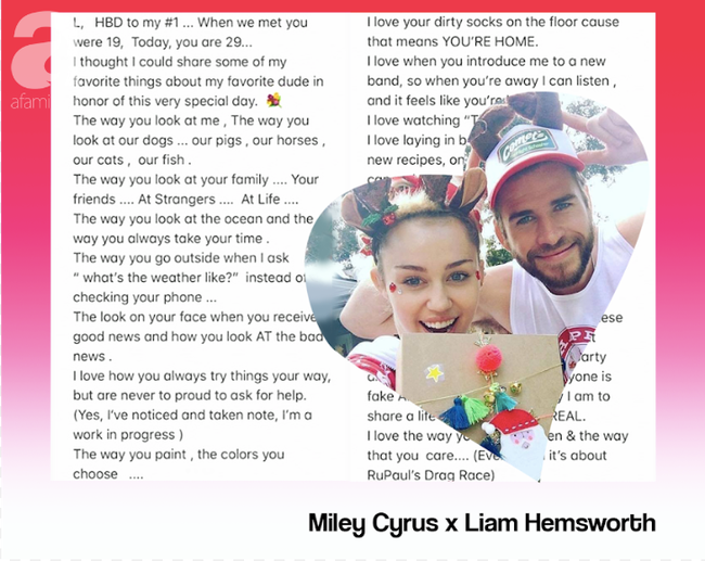 Toàn bộ nội dung bức thư tình triệu like của Miley Cyrus gửi cho Liam khiến ai cũng xúc động  - Ảnh 2.