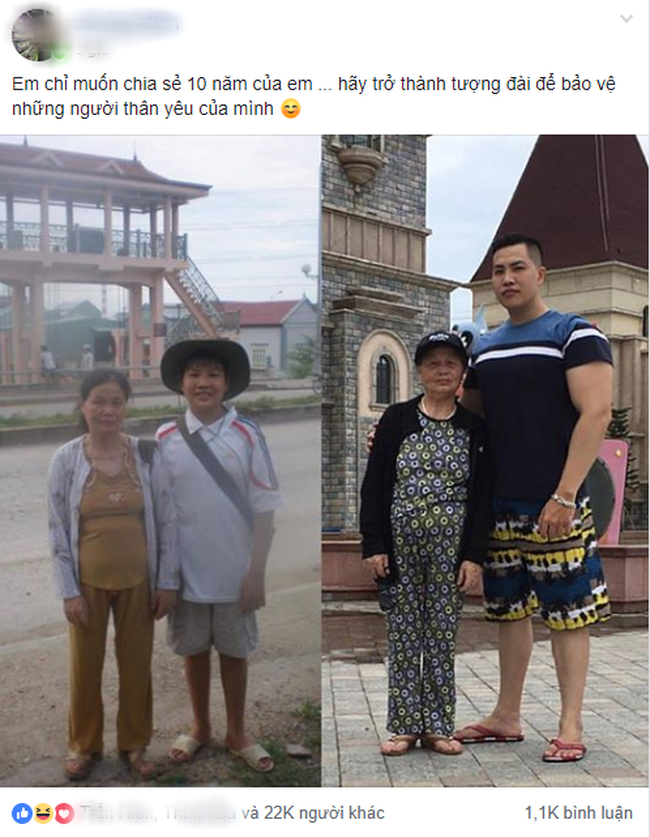Ăn theo trào lưu thử thách 10 năm, bức ảnh chàng trai bên bà ngoại khiến dân mạng há hốc mồm vì ngạc nhiên - Ảnh 1. Ăn theo trào lưu thử thách 10 năm, bức ảnh chàng trai bên bà ngoại khiến dân mạng há hốc mồm vì ngạc nhiên - Ảnh 1.