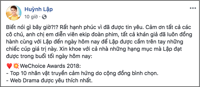 Nghệ sĩ Việt bày tỏ cảm xúc sau đêm Gala WeChoice Awards 2018: Vỡ oà xúc động, hạnh phúc vì những câu chuyện đầy ý nghĩa! - Ảnh 10.