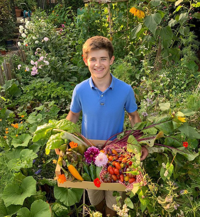 Vườn rau nhỏ đủ loại tươi tốt của chàng trai 18 tuổi đam mê trồng trọt - Ảnh 1.