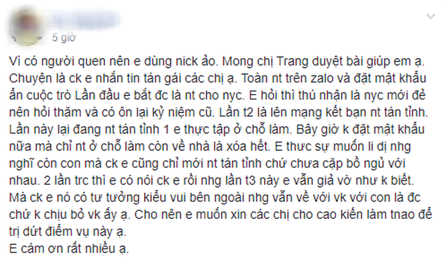 Vợ trẻ suy sụp vì phát hiện chồng nhắn tin tán tỉnh gái lạ trên Zalo và lời khuyên của cánh chị em mới thực sự &quot;bá đạo&quot; - Ảnh 1.