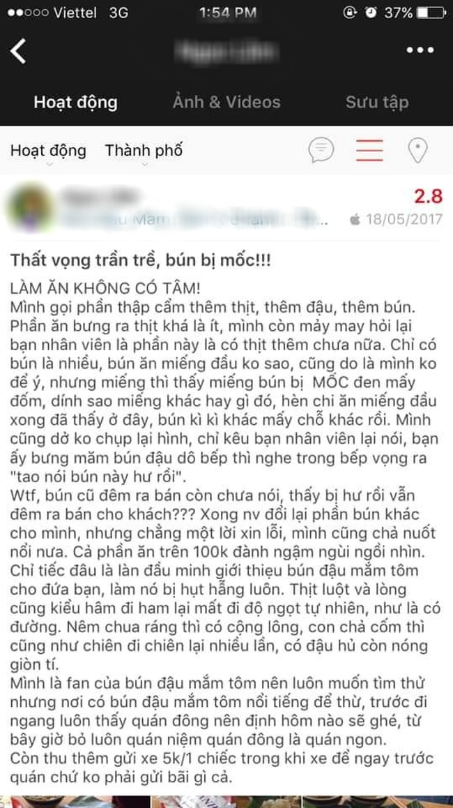 Đi ăn quán bún đậu nức tiếng ở Bình Thạnh, cô gái tá hỏa khi phát hiện bún mốc, nhưng phản hồi sau đó của cư dân mạng mới khiến nhiều người kinh hãi - Ảnh 5.