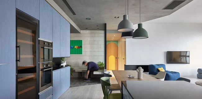 Bí mật trong căn hộ màu xanh khiến tất cả các gia đình trẻ đều hài lòng khi ngắm nhìn - Ảnh 14. Bí mật trong căn hộ màu xanh khiến tất cả các gia đình trẻ đều hài lòng khi ngắm nhìn - Ảnh 14.