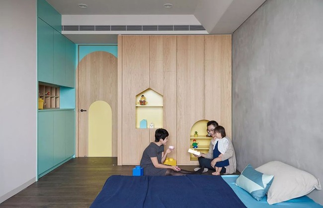Bí mật trong căn hộ màu xanh khiến tất cả các gia đình trẻ đều hài lòng khi ngắm nhìn - Ảnh 18. Bí mật trong căn hộ màu xanh khiến tất cả các gia đình trẻ đều hài lòng khi ngắm nhìn - Ảnh 18.