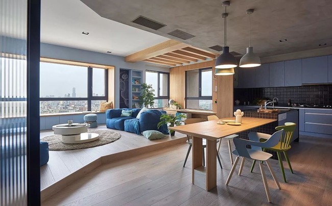 Bí mật trong căn hộ màu xanh khiến tất cả các gia đình trẻ đều hài lòng khi ngắm nhìn - Ảnh 6. Bí mật trong căn hộ màu xanh khiến tất cả các gia đình trẻ đều hài lòng khi ngắm nhìn - Ảnh 6.