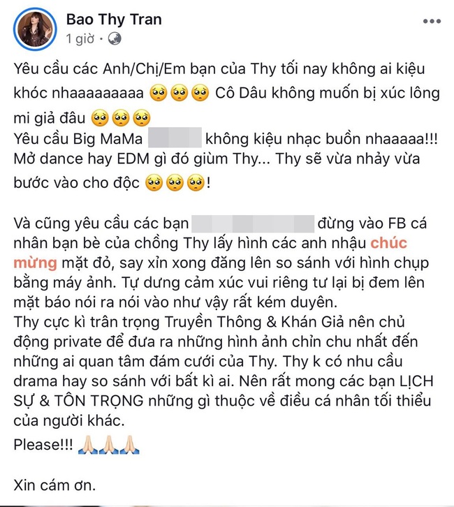 Trước giờ tổ chức đám cưới, cô dâu Bảo Thy bực mình: Tôi không có nhu cầu drama hay so sánh với bất kì ai - Ảnh 3.