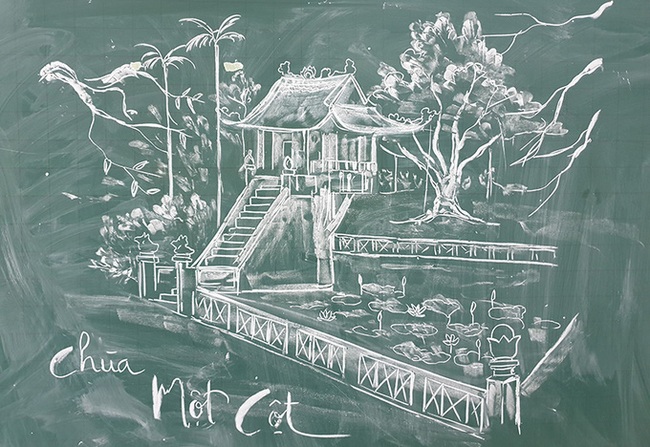 Thầy giáo xứ Thanh vẽ tranh phong cảnh trên bảng khiến dân tình xôn xao - Ảnh 4.