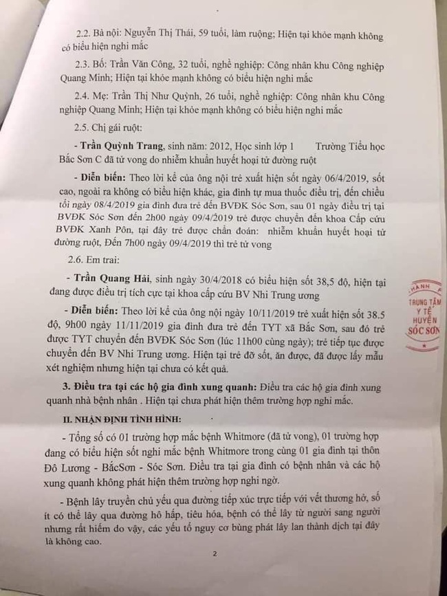 Đau xót một gia đình có 2 con nhỏ lần lượt tử vong trong chưa đầy 1 tháng, nghi nhiễm Whitmore - Ảnh 2.