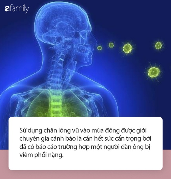 Quý ông bị viêm phổi nghiêm trọng chỉ vì thay đổi loại chăn này đắp vào mùa đông - Ảnh 1.