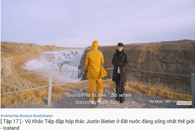 Vũ Khắc Tiệp &quot;đập hộp&quot; thác nước mang tên ca sĩ Jusin Bieber nhưng đoạn cuối lại tiết lộ thông tin về một chú muỗi ở Iceland khiến ai cũng bất ngờ - Ảnh 1.