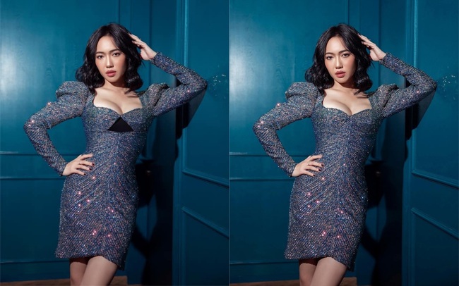 Mẹ cho mặc hở dưới không được hở trên, Diệu Nhi đâm lúng túng che vòng 1 khi diện đầm quây gợi cảm - Ảnh 6. Mẹ cho mặc hở dưới không được hở trên, Diệu Nhi đâm lúng túng che vòng 1 khi diện đầm quây gợi cảm - Ảnh 6.