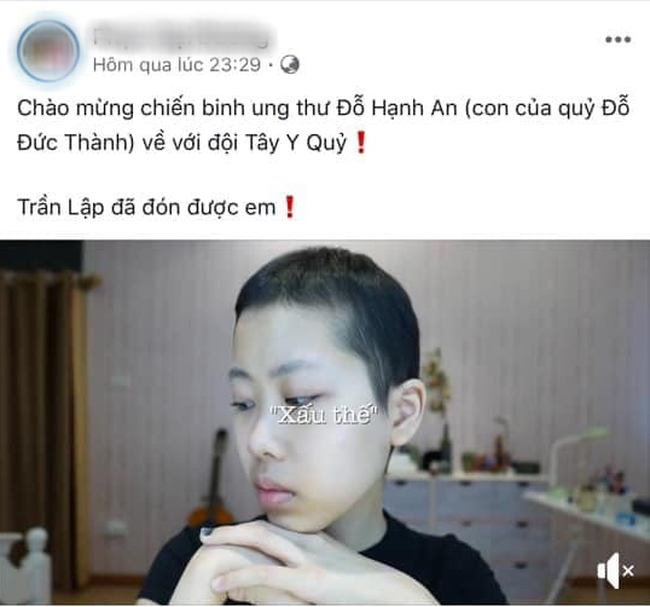 Bài xích tây y ủng hộ thực dưỡng, tài khoản facebook nhận gạch đá khi sử dụng hình ảnh cô gái ung thư Thủy Tiên và nhắc đến cố nghệ sĩ Trần Lập - Ảnh 2. Bài xích tây y ủng hộ thực dưỡng, tài khoản facebook nhận gạch đá khi sử dụng hình ảnh cô gái ung thư Thủy Tiên và nhắc đến cố nghệ sĩ Trần Lập - Ảnh 2.