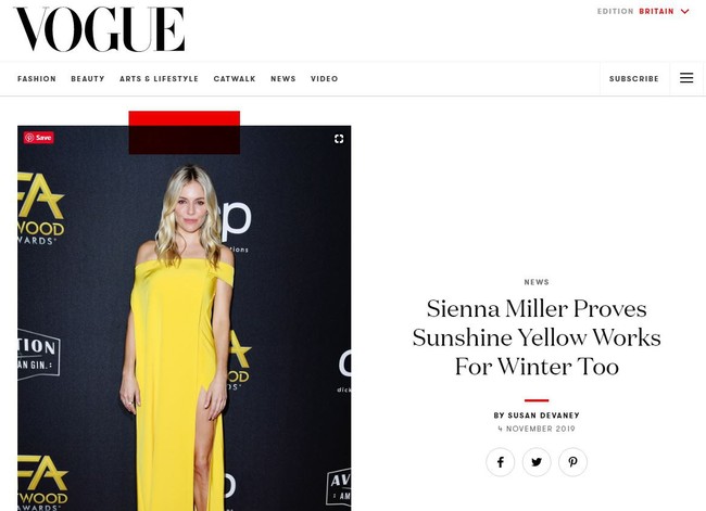 Minh tinh quyến rũ bật nhất Hollywood Sienna Miller diện đầm của NTK Công Trí: Như tia nắng vàng bừng sáng trên thảm đỏ  - Ảnh 1.
