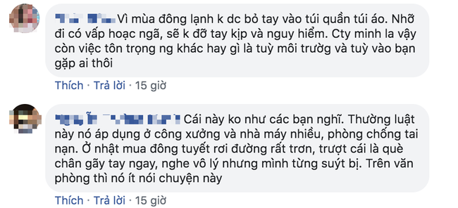 Công ty Nhật Bản kỳ lạ cấm nhân viên cho tay vào túi quần áo nhưng lý do giải thích của cư dân mạng khiến ai nấy đều vỗ tay vì luật lệ hợp lý - Ảnh 3.