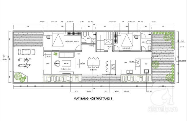 Tư vấn thiết kế căn nhà 7x20m ở vùng thôn quê với chi phí 200 triệu đồng - Ảnh 2.