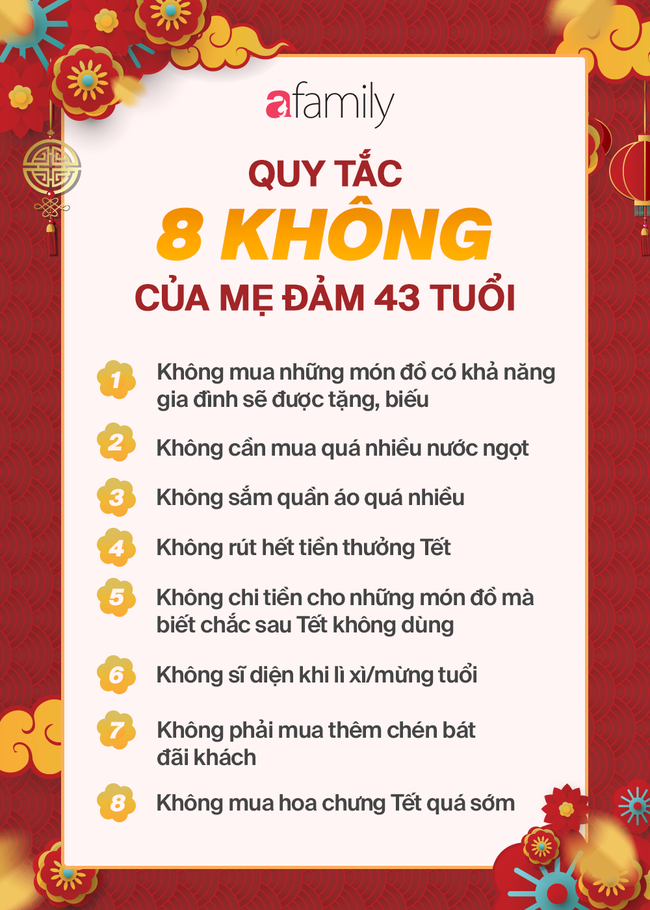 Mẹ đảm 43 tuổi chia sẻ nguyên tắc 8 KHÔNG để có tiền thưởng Tết không bao giờ phải rút hết - Ảnh 3.