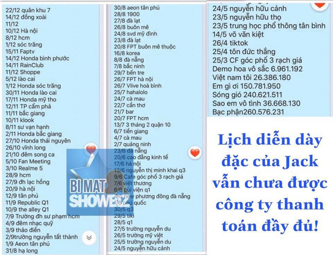 Lộ lịch diễn dày đặc kinh hoàng của Jack với gần 80 show, dân mạng kêu đòi mẹ con K-ICM thanh toán tiền cho Jack  - Ảnh 4.