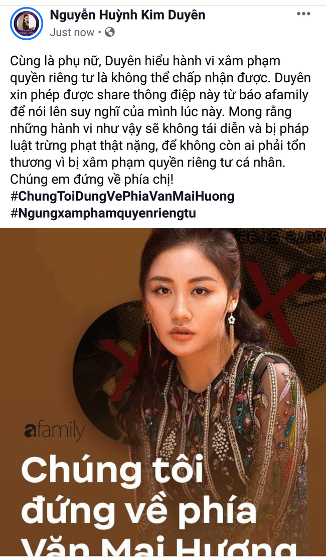Dàn Hoa hậu &quot;hot&quot; nhất showbiz Việt đã chính thức bước vào cuộc đấu tranh vì quyền riêng tư, công khai ủng hộ Văn Mai Hương quyết liệt - Ảnh 6.