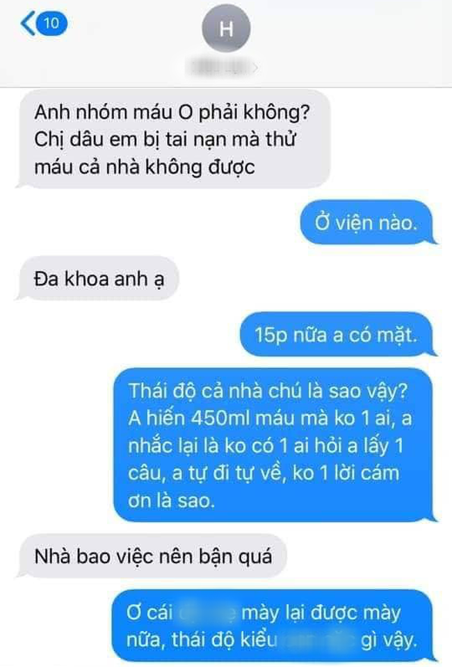 Đi hiến máu nam thanh niên không nhận được lời cảm ơn còn bị người nhà bệnh nhân mắng &quot;làu bàu như đàn bà&quot; - Ảnh 2.