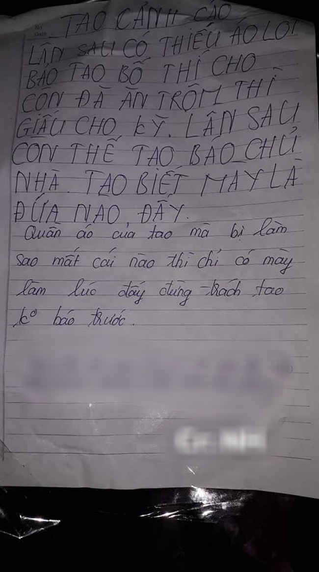 Bị trộm mất đồ lót trong xóm trọ, cô gái viết giấy cảnh báo treo vào móc khiến ai đọc xong cũng không nhịn được cười - Ảnh 2.