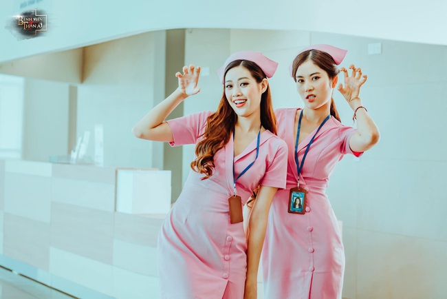 Trước khi đăng quang Hoa hậu Hoàn vũ 2019, Khánh Vân đóng phim về y tá mặc hở cổ đến tận ngực  - Ảnh 3.