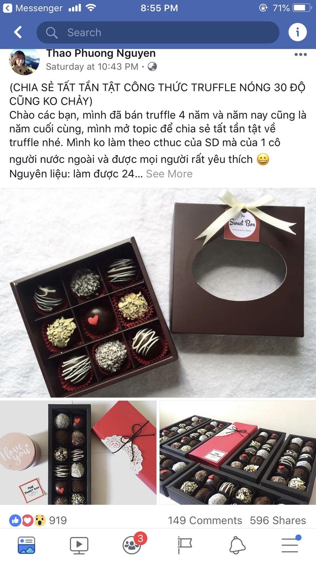 Ngất ngây với những hộp chocolate tự làm gây bão MXH của cô gái 9x Hà Nội - Ảnh 1.