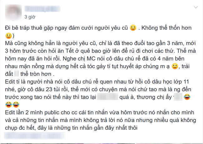 Đi bê tráp thuê lại trúng ngay đám cưới người yêu cũ, tiết lộ sau đó của cô gái mới khiến dân mạng phẫn nộ - Ảnh 1.